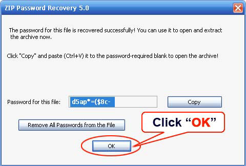 password for ZIP file protected